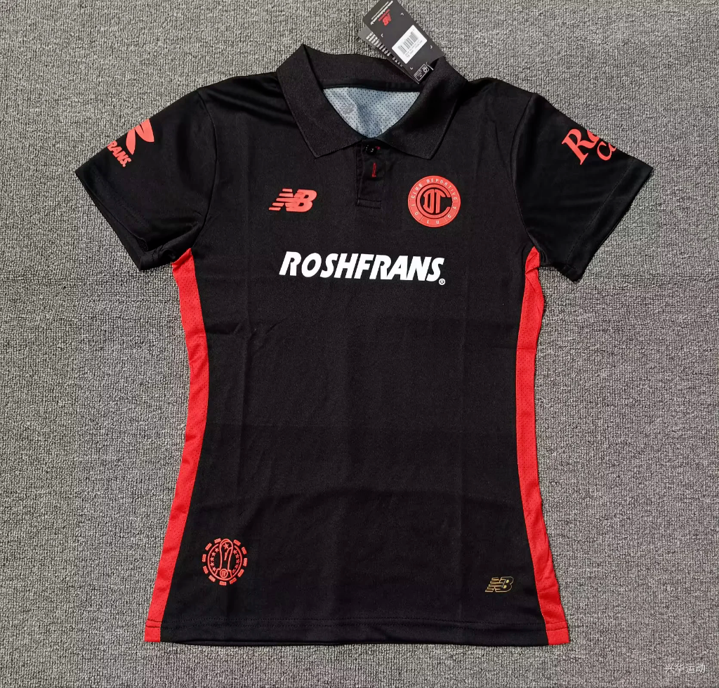 Toluca 25/26 Black/Red Third Women Jersey