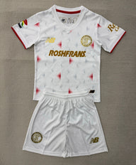 Toluca 25/26 White/Red Away Kids Jersey Set