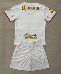 Toluca 25/26 White/Red Away Kids Jersey Set