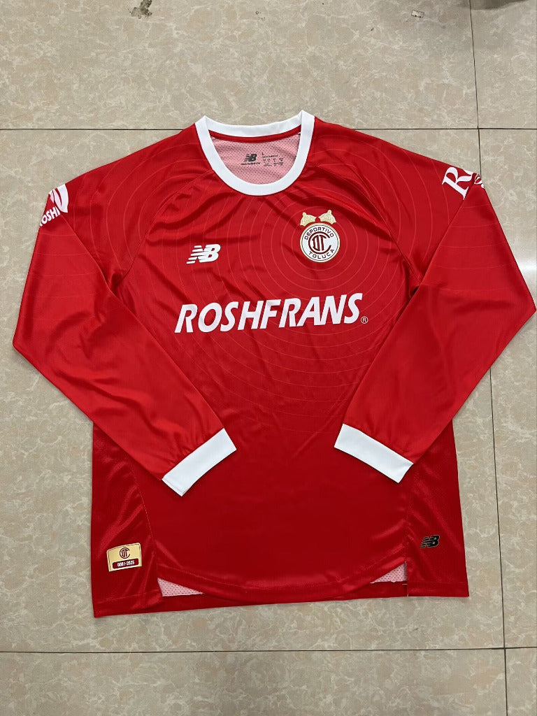 Toluca 26/27 Red/White Home Long Sleeve Jersey