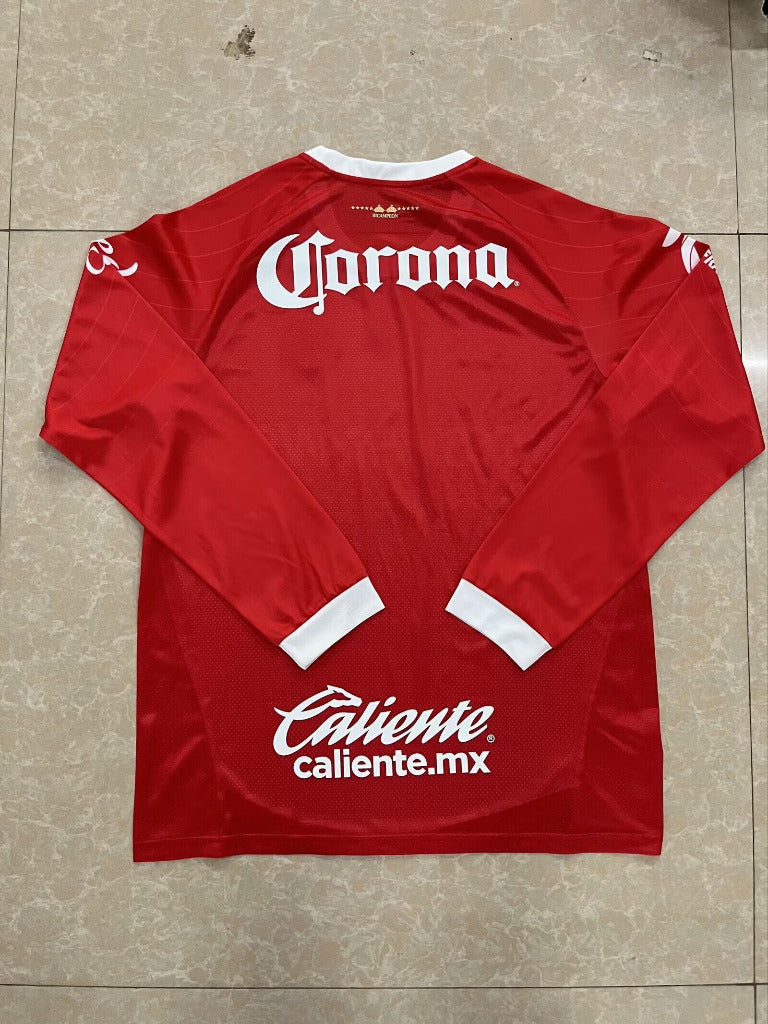 Toluca 26/27 Red/White Home Long Sleeve Jersey