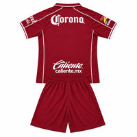 Toluca 26/27 Red/White Trim Home Kids Jersey Set