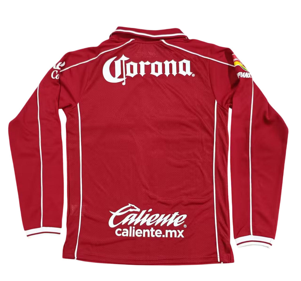 Toluca 26/27 Red/White Trim Home Long Sleeve Jersey