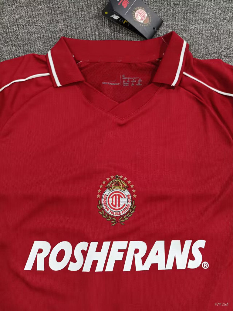 Toluca 26/27 Red/White Trim Home Long Sleeve Jersey