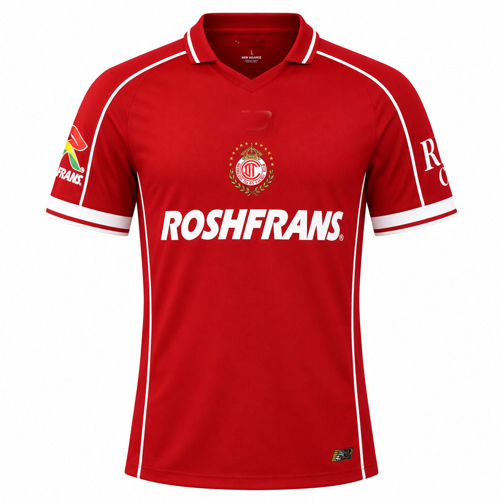 Toluca 26/27 Red/White Trim Home Player Version Jersey