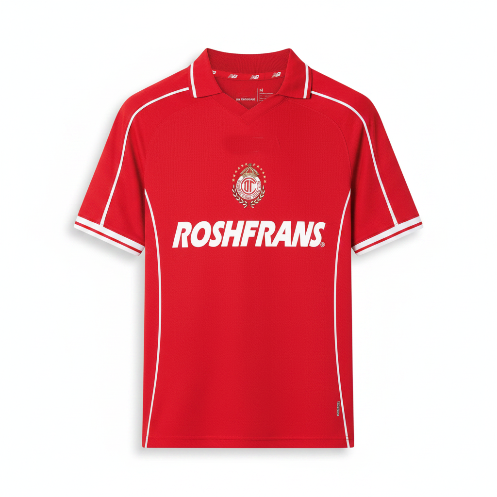 Toluca 26/27 Red with White Trim Home Jersey
