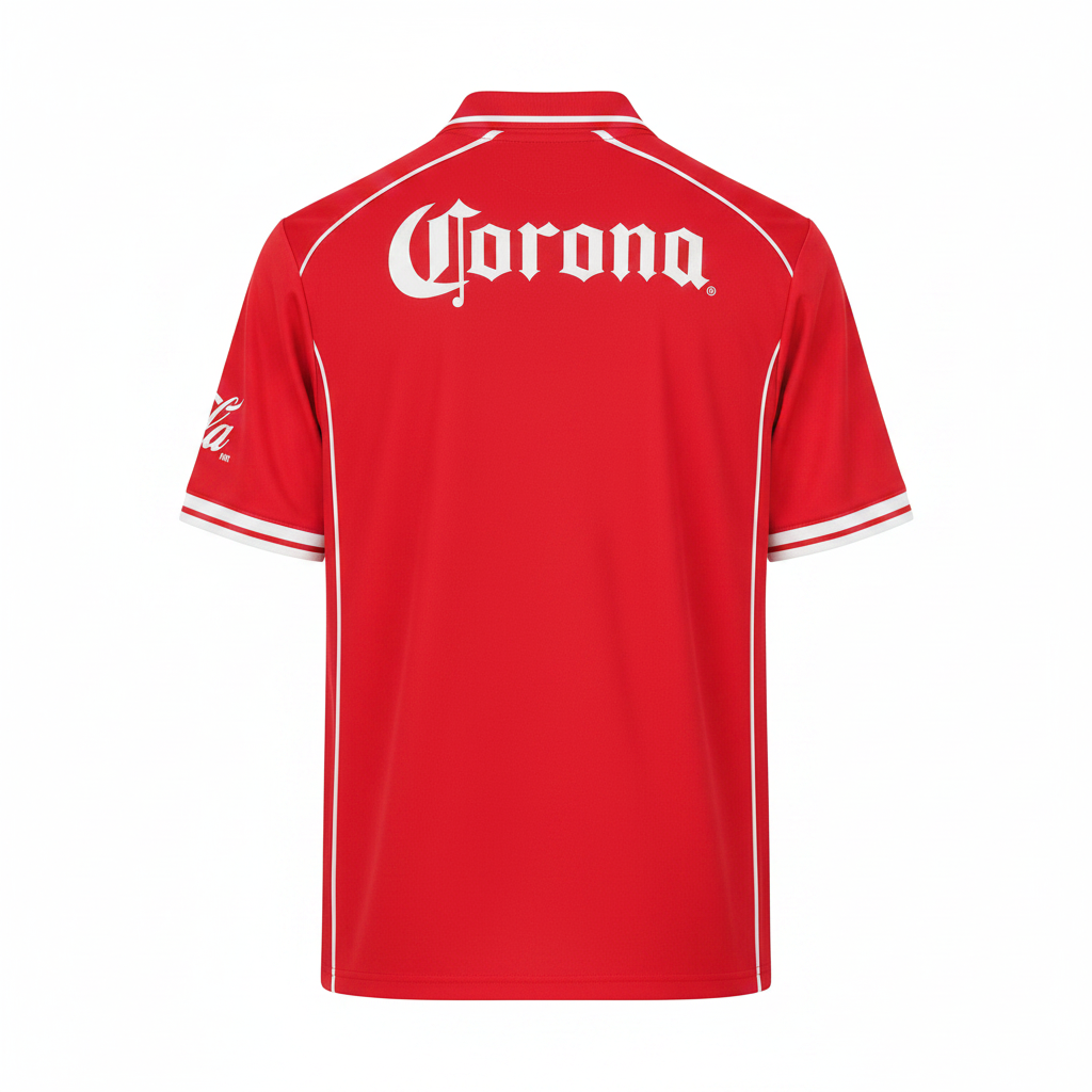 Toluca 26/27 Red with White Trim Home Jersey