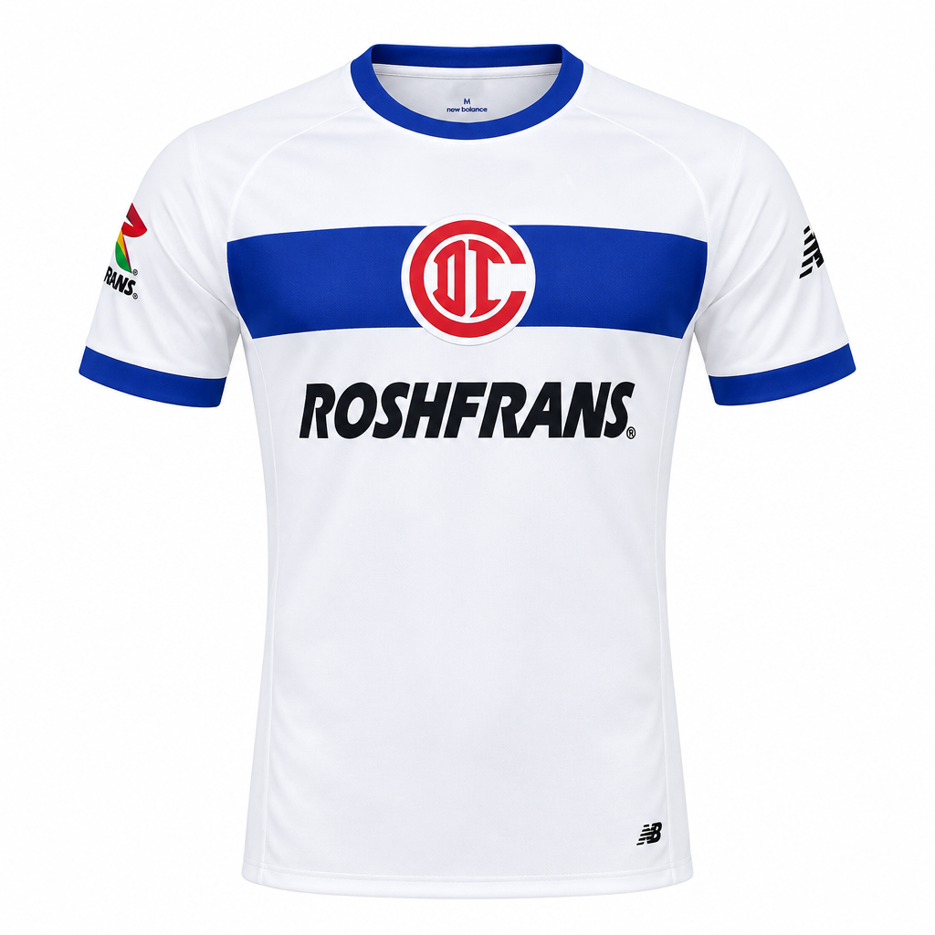 Toluca 26/27 White/Blue Chest Stripe Away Player Version Jersey