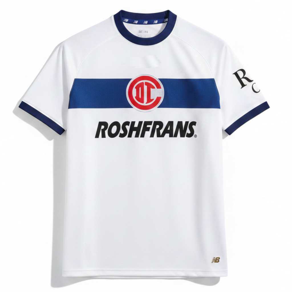 Toluca 26/27White/Blue Trim Away Jersey