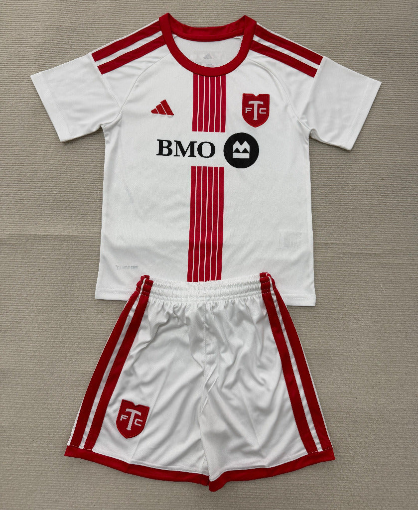 Toronto 26/27 White/Red Away Kids Jersey Set