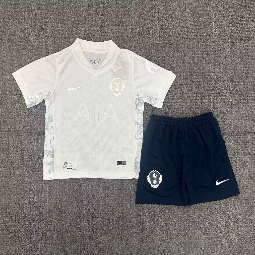 Tottenham 2026 White 125th Anniversary Kids Jersey Set