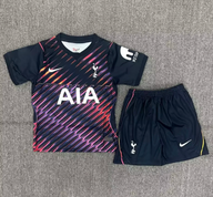 Tottenham 26/27 Black/Orange/Pink Away Kids Jersey Set