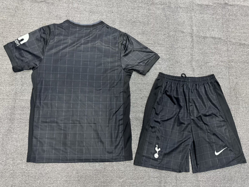 Tottenham Hotspur 25/26 Black Away Kids Jersey Set