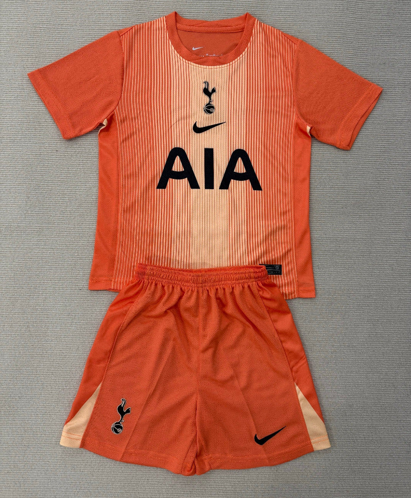 Tottenham Hotspur 25/26 Orange Goalkeeper Kids Jersey Set