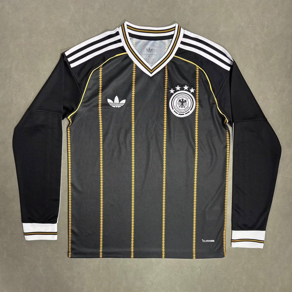 Tunisia 2026 FIFA World Cup Black/Gold Stripes Third Long Sleeve Jersey
