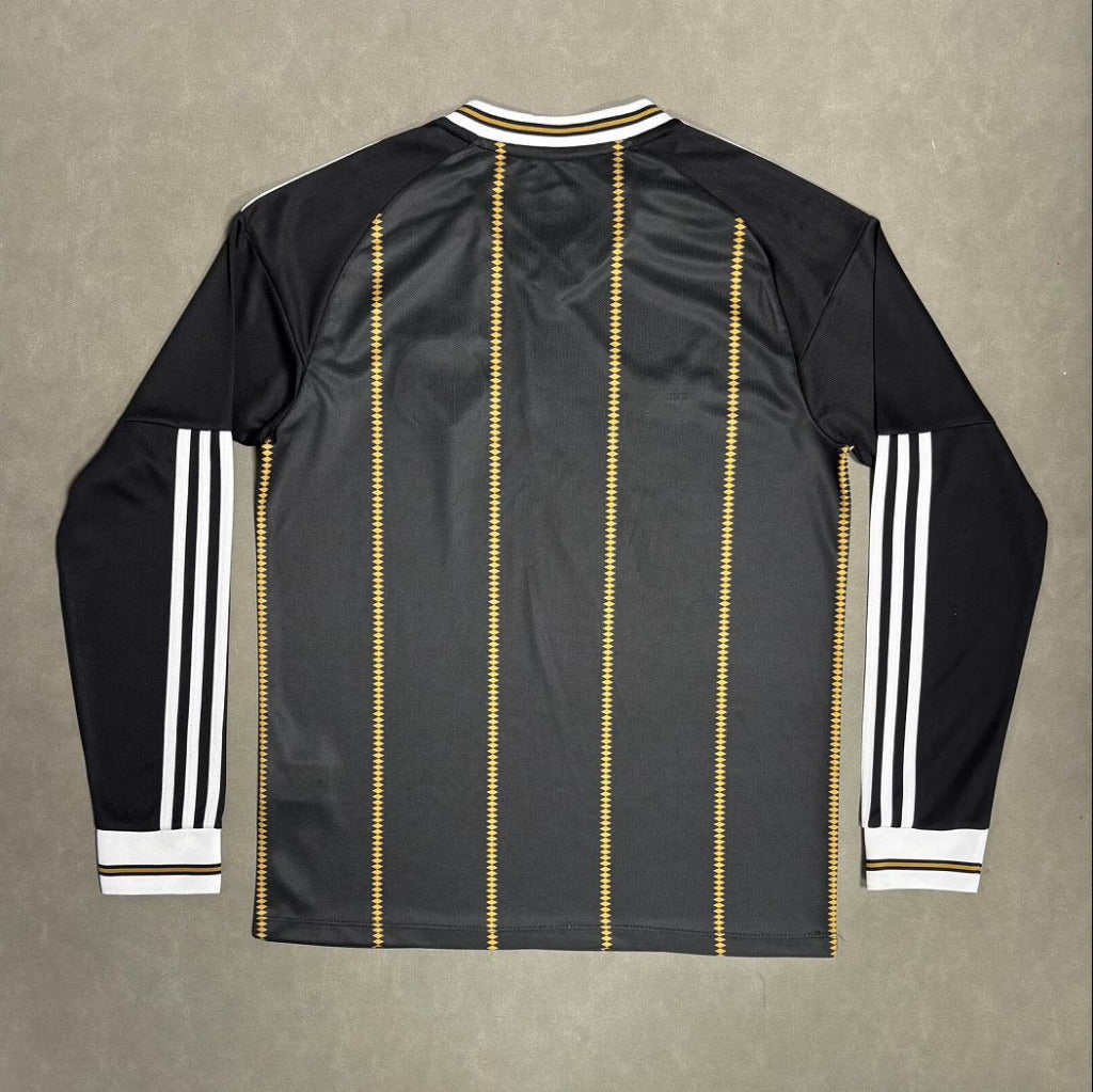 Tunisia 2026 FIFA World Cup Black/Gold Stripes Third Long Sleeve Jersey