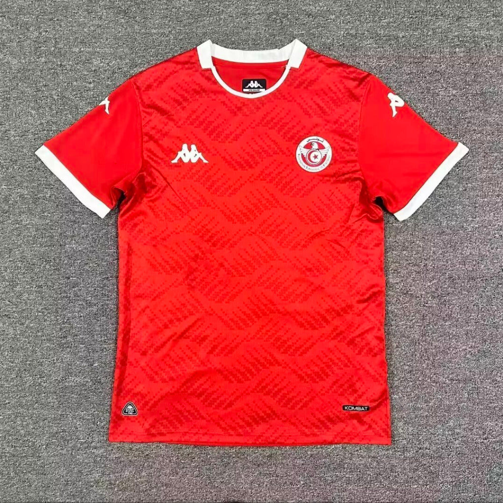 Tunisia 25/26 Red/White Home Jersey