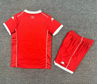 Tunisia 25/26 Red/White Home Kids Jersey Set