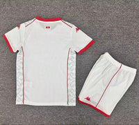 Tunisia 25/26 White/Red Away Game Kids Jersey Set