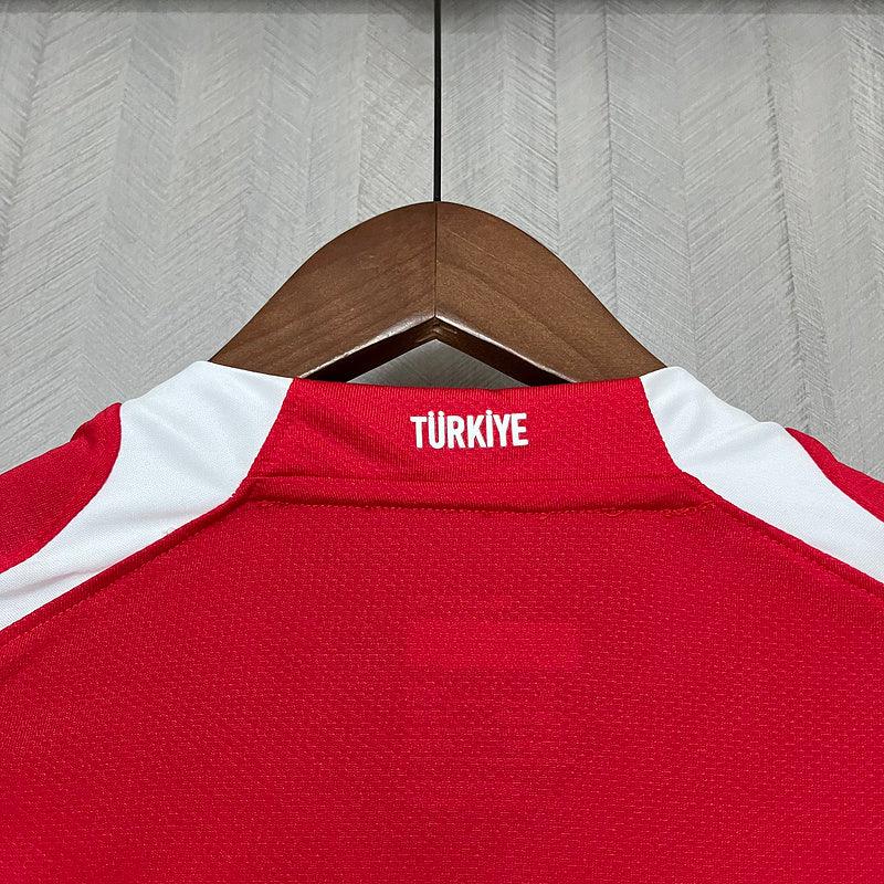 Turkey 2008 Retro Red/White Home Jersey