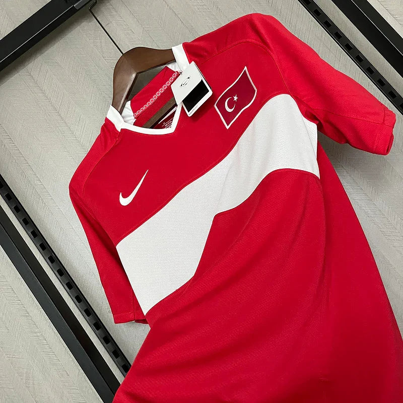 Turkey 2008 Retro Red/White Home Jersey