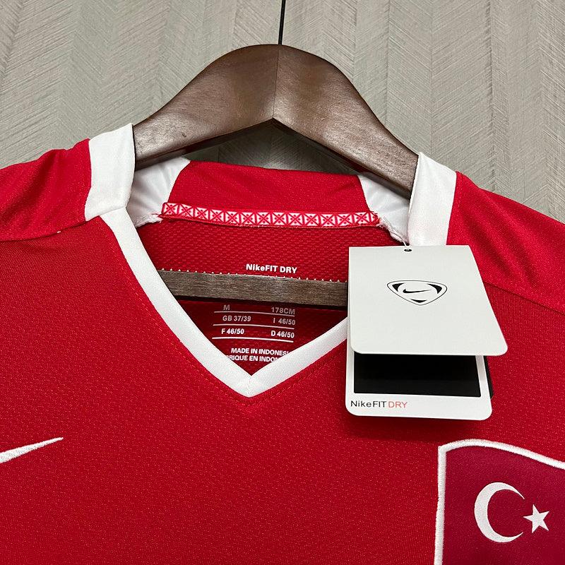 Turkey 2008 Retro Red/White Home Jersey