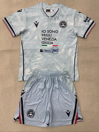 Udinese 25/26 Ice White Away Kids Jersey Set