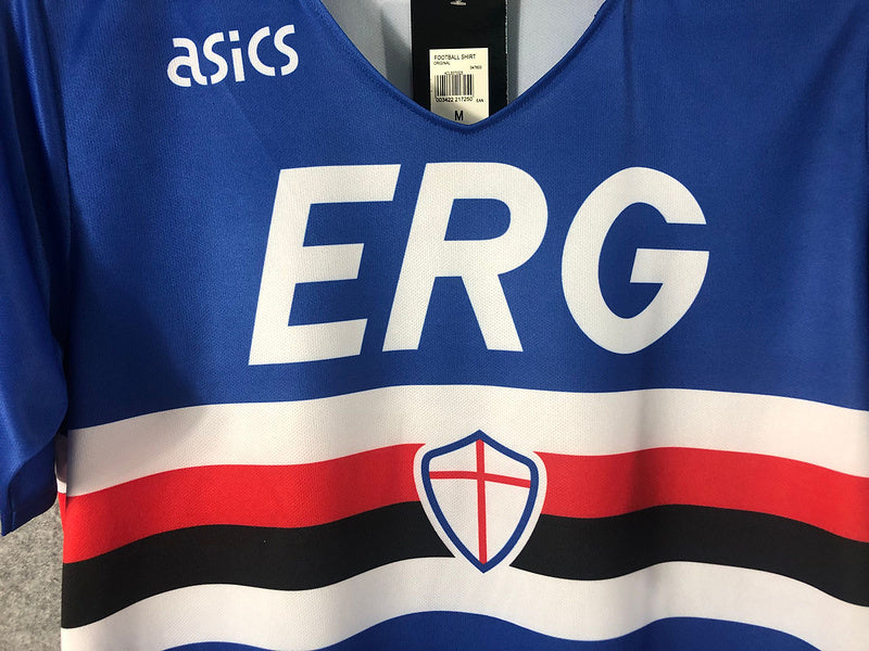 Unione Calcio Sampdoria 1990/91 Retro Blue Home Jersey