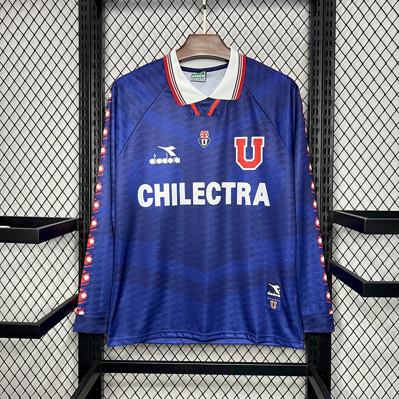 University of Chile 1996 Retro Blue Home Long Sleeve Jersey