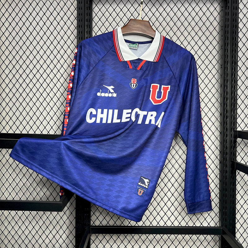 University of Chile 1996 Retro Blue Home Long Sleeve Jersey
