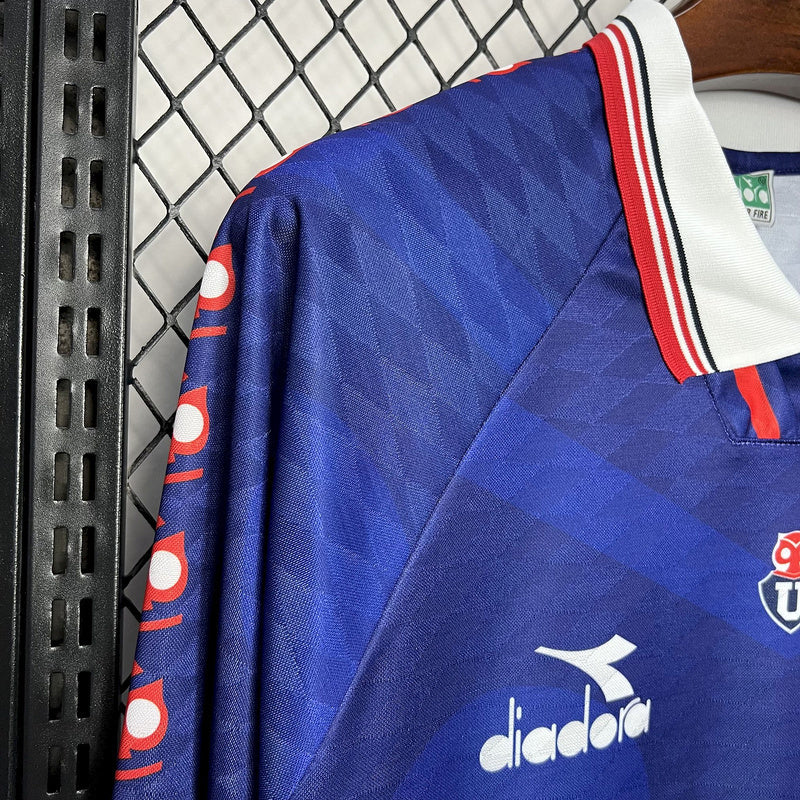 University of Chile 1996 Retro Blue Home Long Sleeve Jersey
