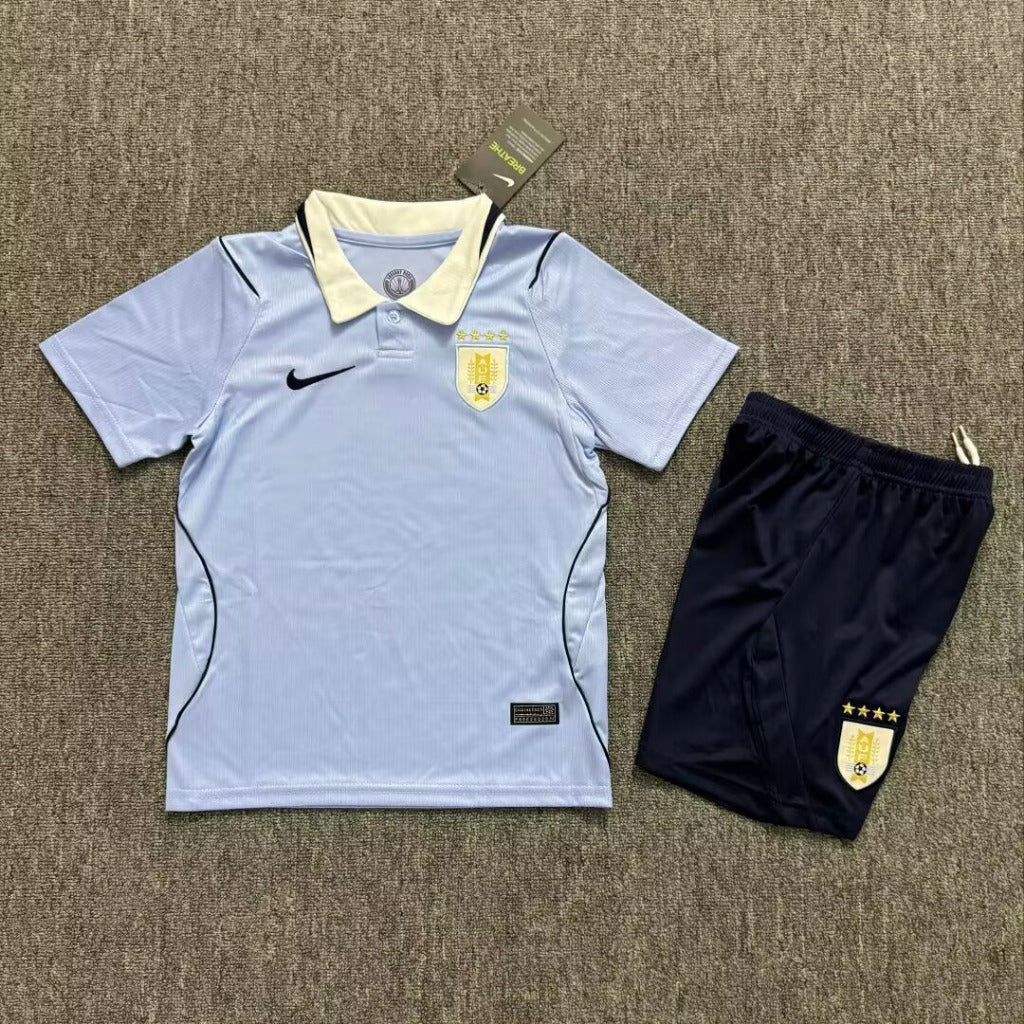 Uruguay 2026 Light Blue Home Kids Jersey Set