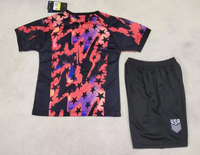 USA 2026 Crimson/Purple/Black Goalkeeper Kids Jersey Set
