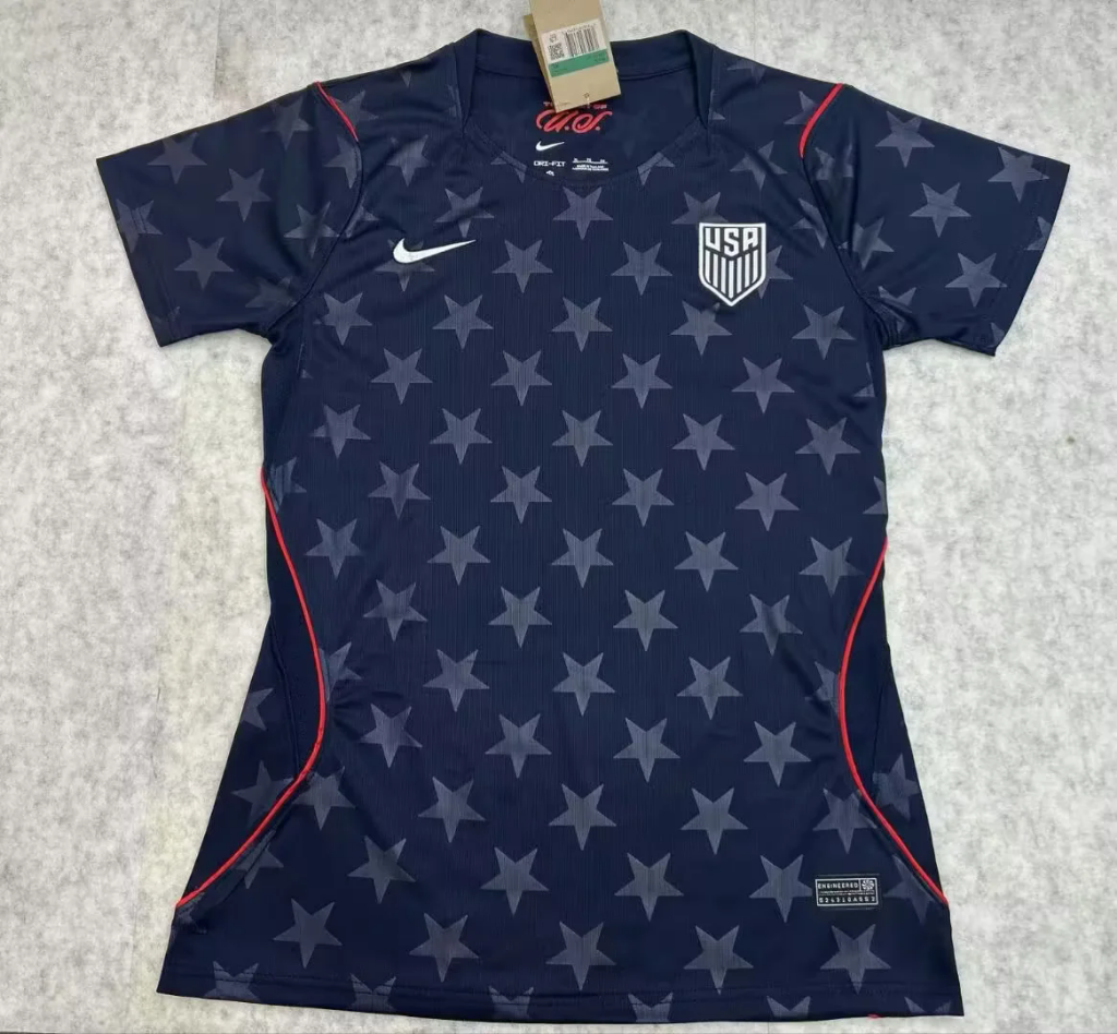 USA 2026 Navy Star/Red Piping Away Women Jersey