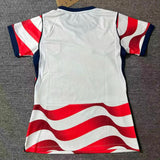 USA 2026 Wavy Red/White Stripe Home Women Jersey