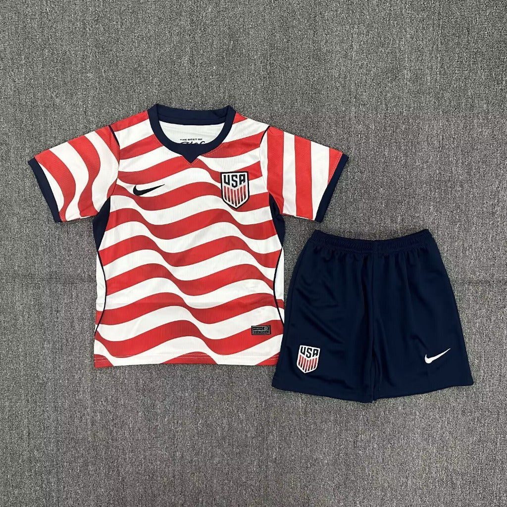 USA 2026 World Cup Red/White Home Kids Jersey Set