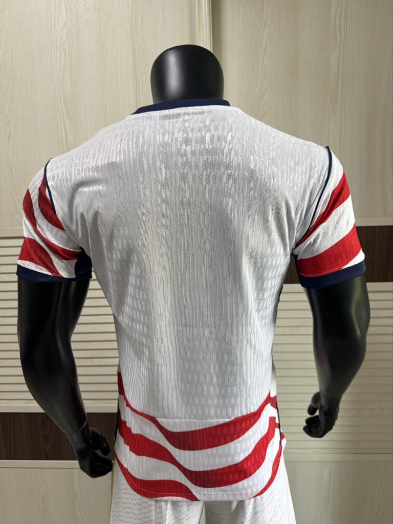 USA 26/27 White/Red Home Player Version Jersey