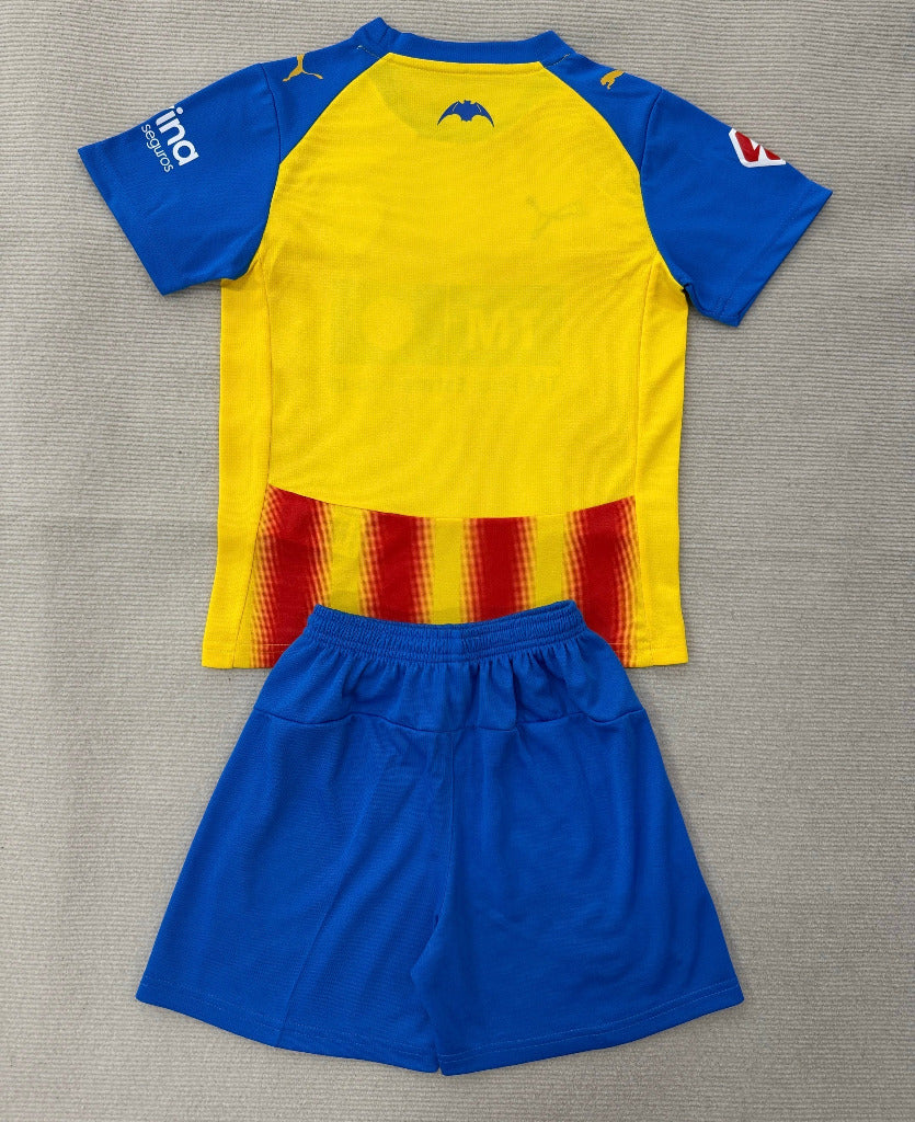 Valencia 25/26 Blue/Yellow Third Kids Jersey Set