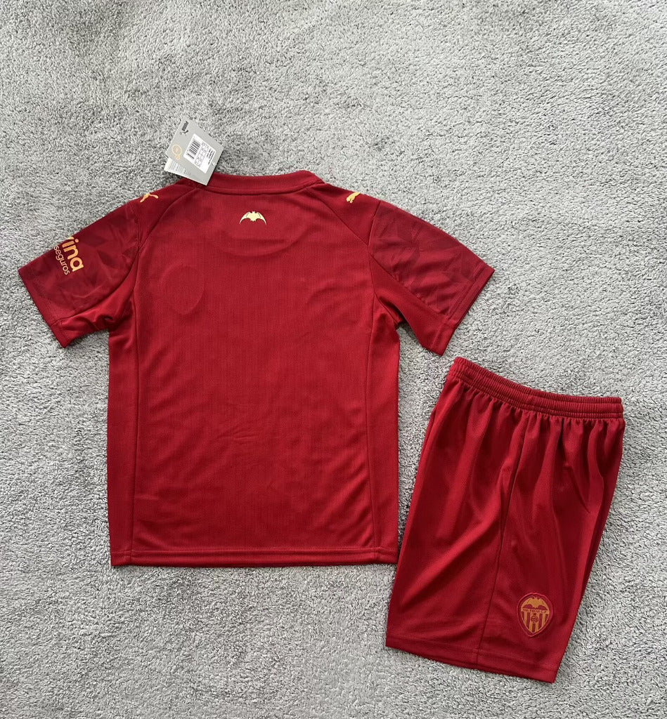 Valencia 25/26 Red Away Kids Jersey Set