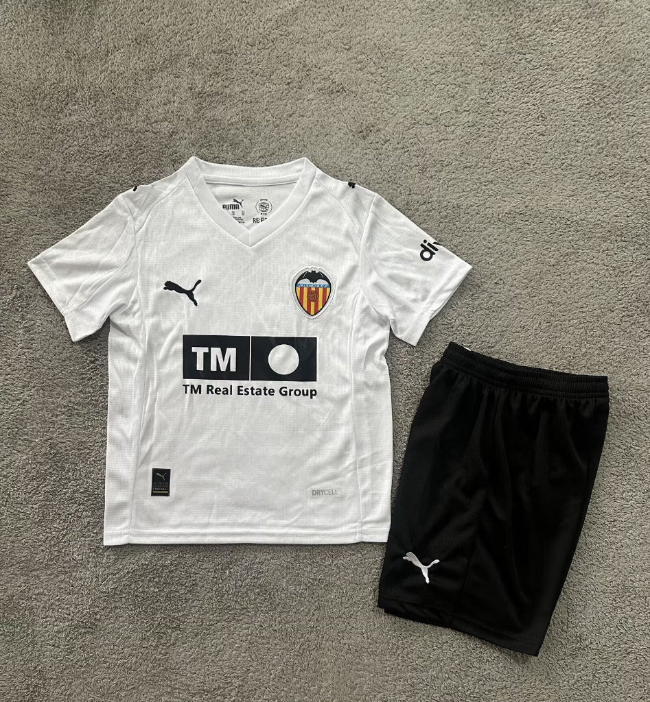 Valencia 25/26 White Home Kids Jersey Set