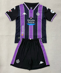 Valladolid 25/26 Purple/Black Away Kids Jersey Set