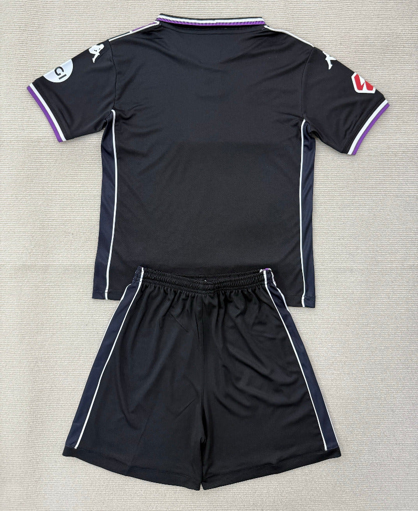 Valladolid 25/26 Purple/Black Away Kids Jersey Set
