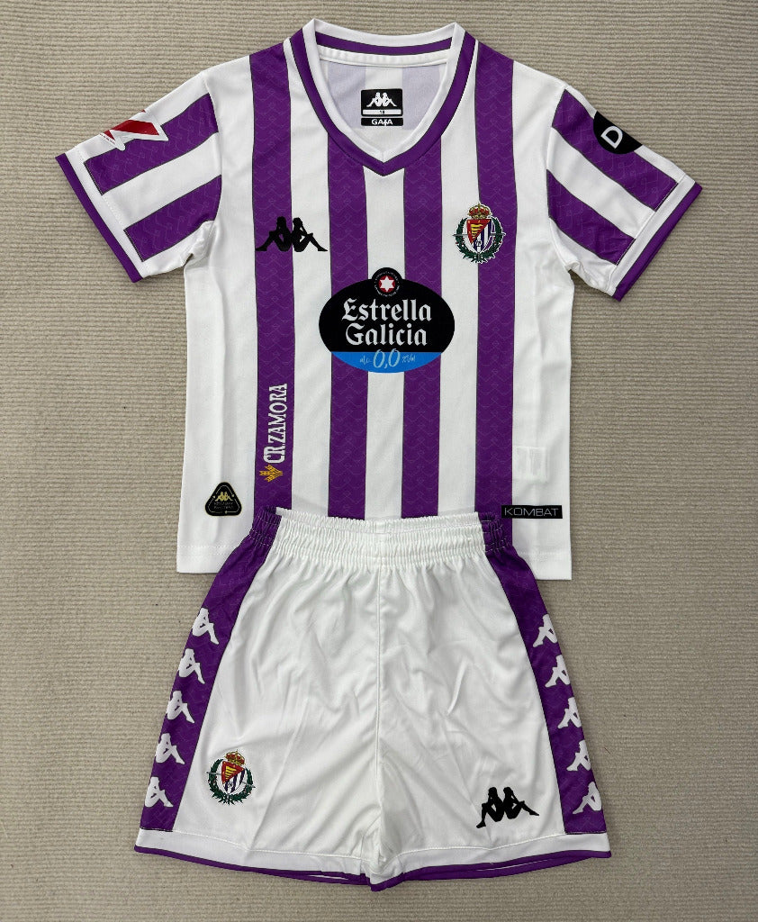 Valladolid 25/26 Purple/White Home Kids Jersey Set