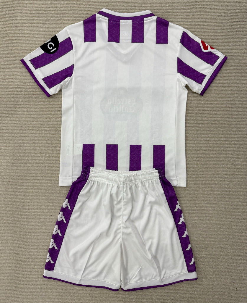 Valladolid 25/26 Purple/White Home Kids Jersey Set
