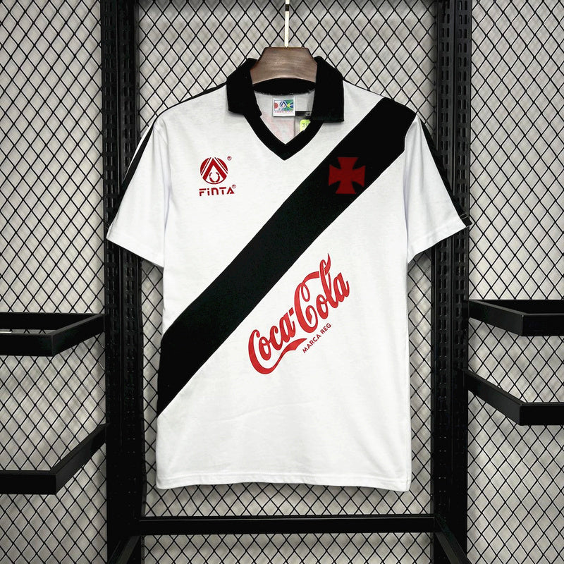 Vasco da Gama 1988 Vintage Retro White/Black Away Jersey