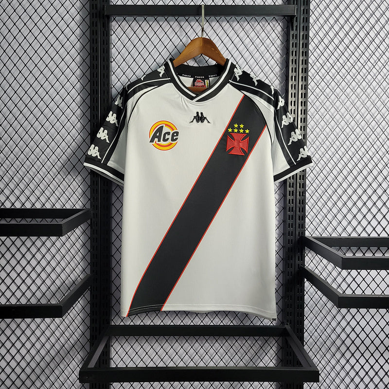 Vasco da Gama 2000 Vintage Retro White/Black Away Jersey