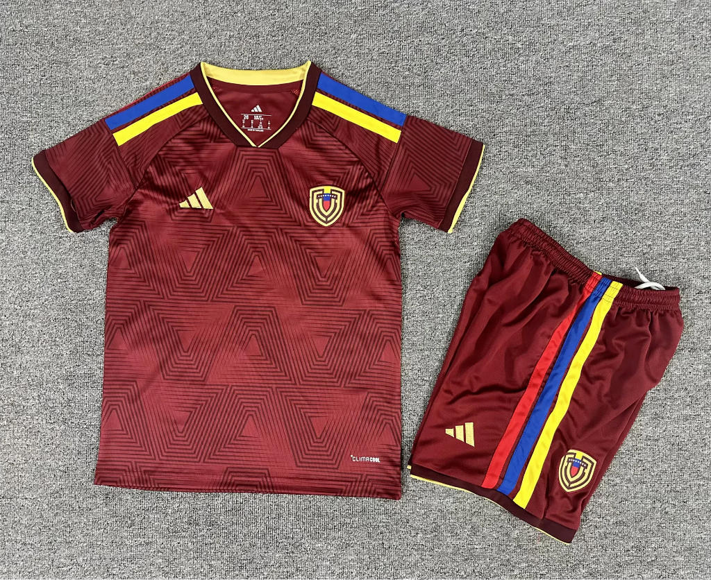 Venezuela 2026 Red/Blue/Yellow Home Kids Jersey Set