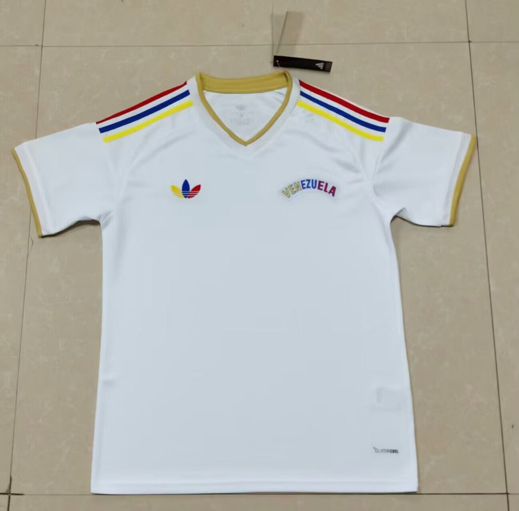 Venezuela 2026 White/Golden Trim Away Jersey