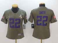 Vikings 2021/22 Smith #22 Olive/Blue Women NFL Jersey