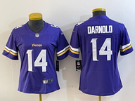 Vikings 2022/23 Darnold #14 Purple/White Women NFL Jersey